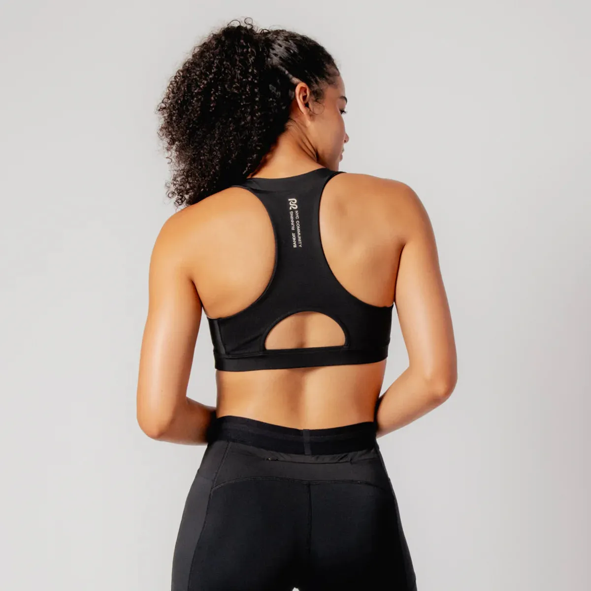 Bandit Running: Stamina Scoop Neck Run Bra - Black