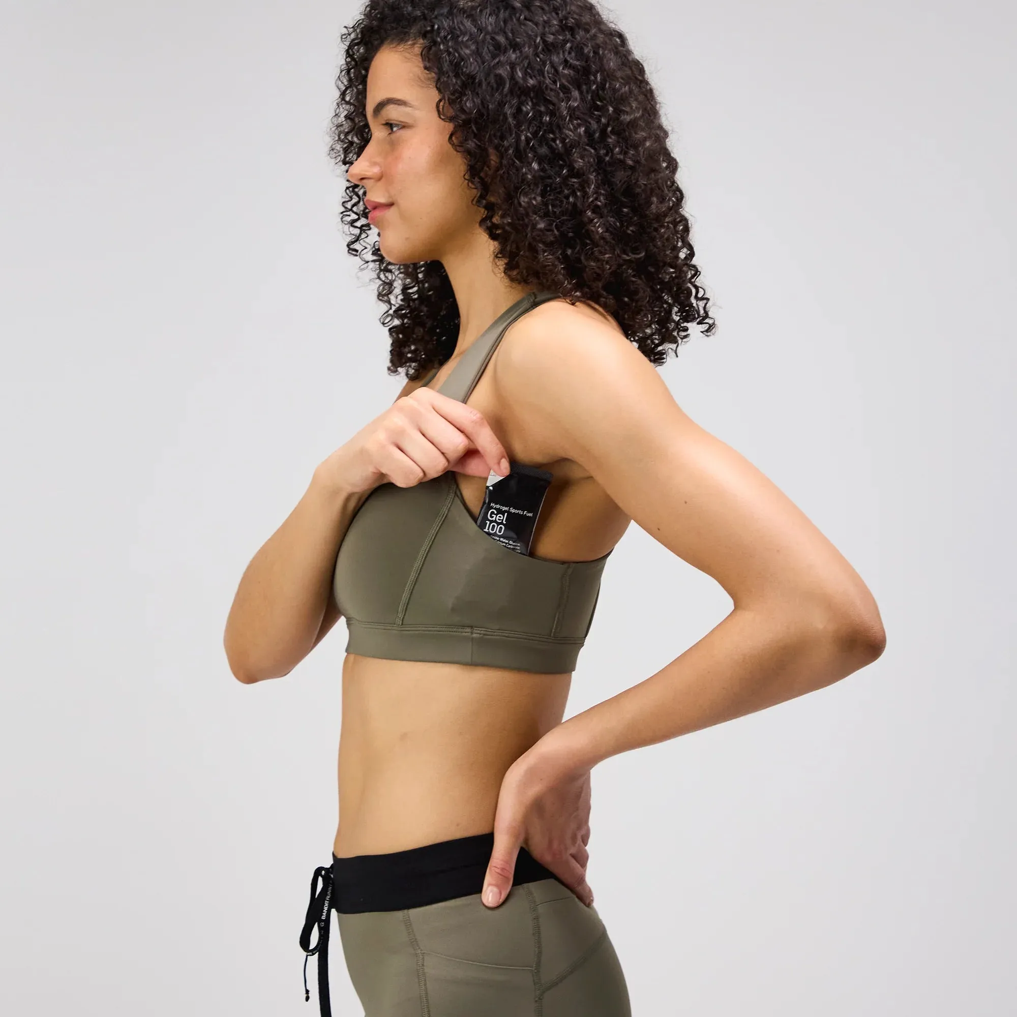 Bandit Running: Stamina Scoop Neck Run Bra - Fatigue