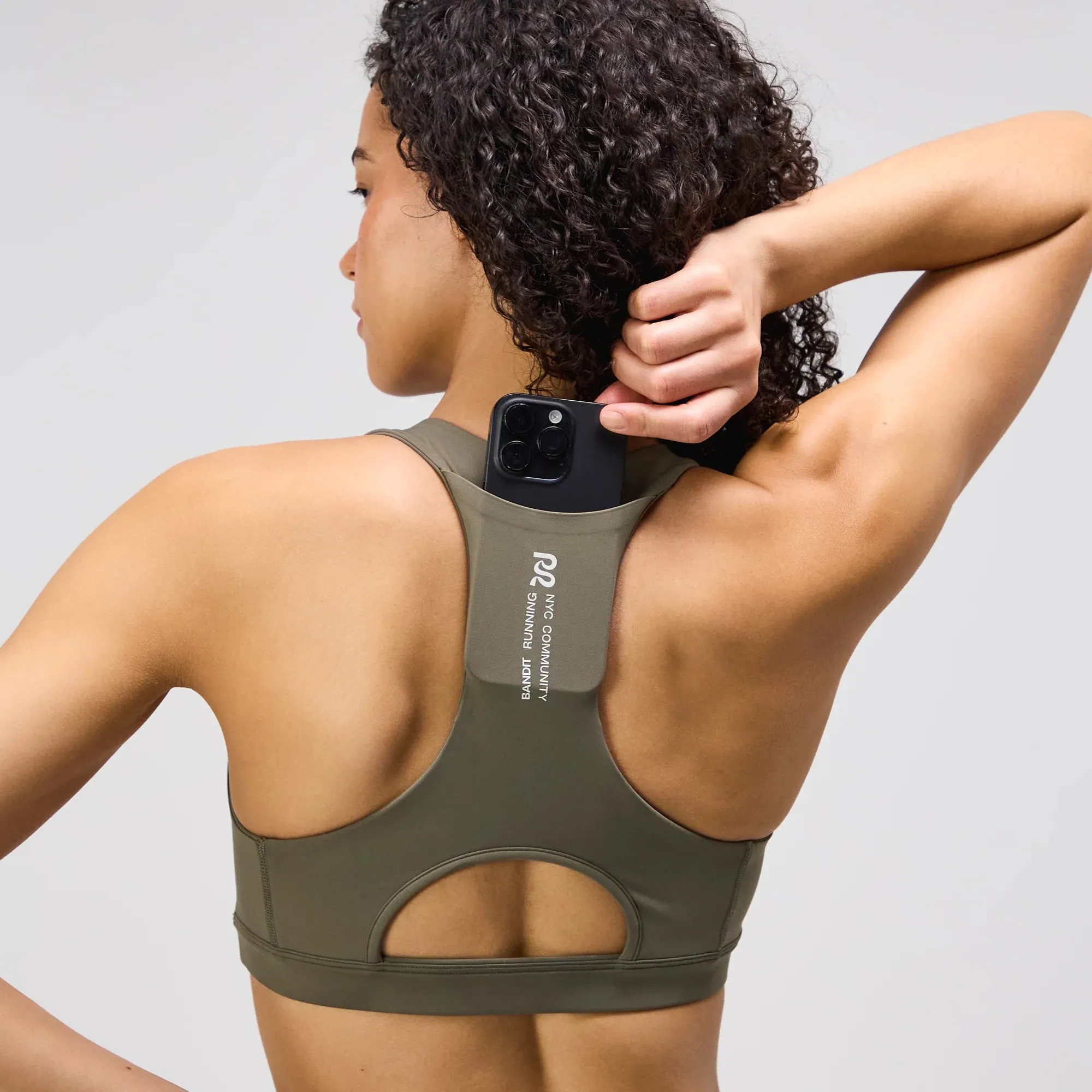 Bandit Running: Stamina Scoop Neck Run Bra - Fatigue