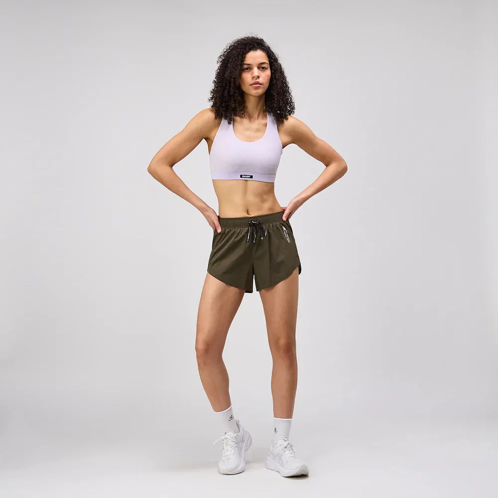 Bandit Running: Women's Vento™ 4" Training Short - Dark Fatigue
