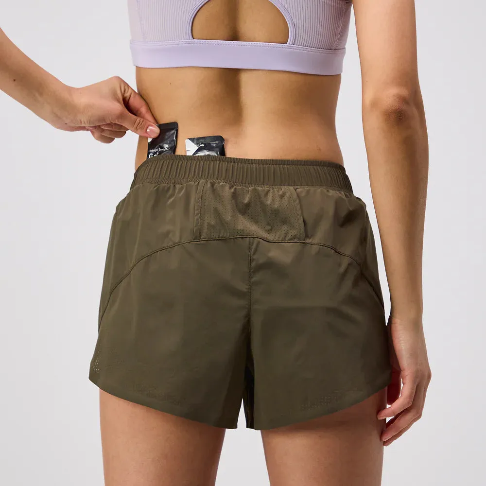 Bandit Running: Women's Vento™ 4" Training Short - Dark Fatigue