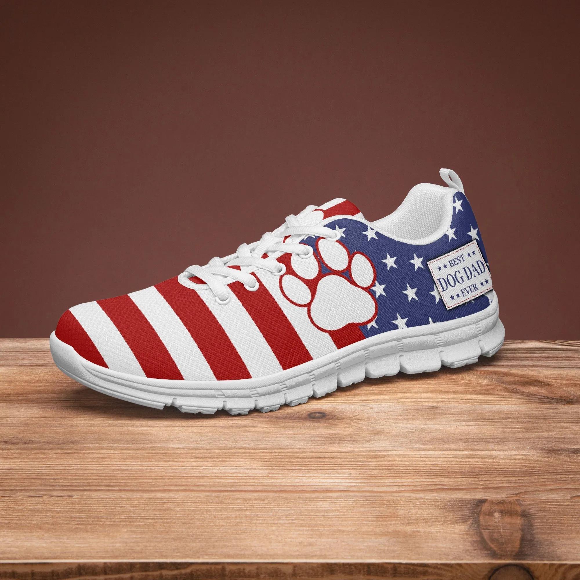 Best Dog Dad Ever Sneakers for Men, Running Shoes For Dog Lovers