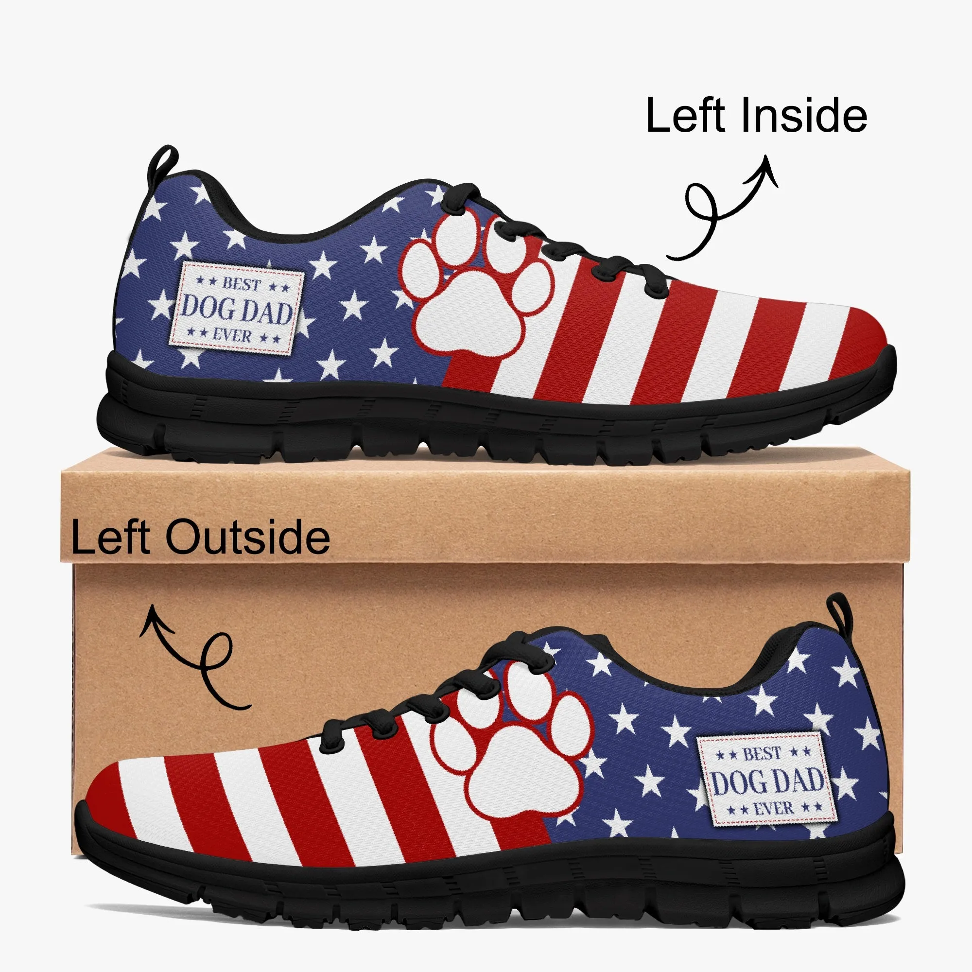 Best Dog Dad Ever Sneakers for Men, Running Shoes For Dog Lovers