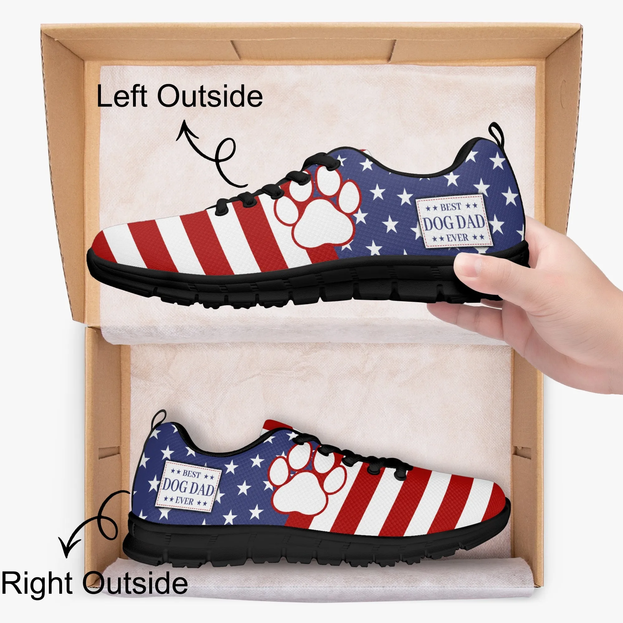 Best Dog Dad Ever Sneakers for Men, Running Shoes For Dog Lovers