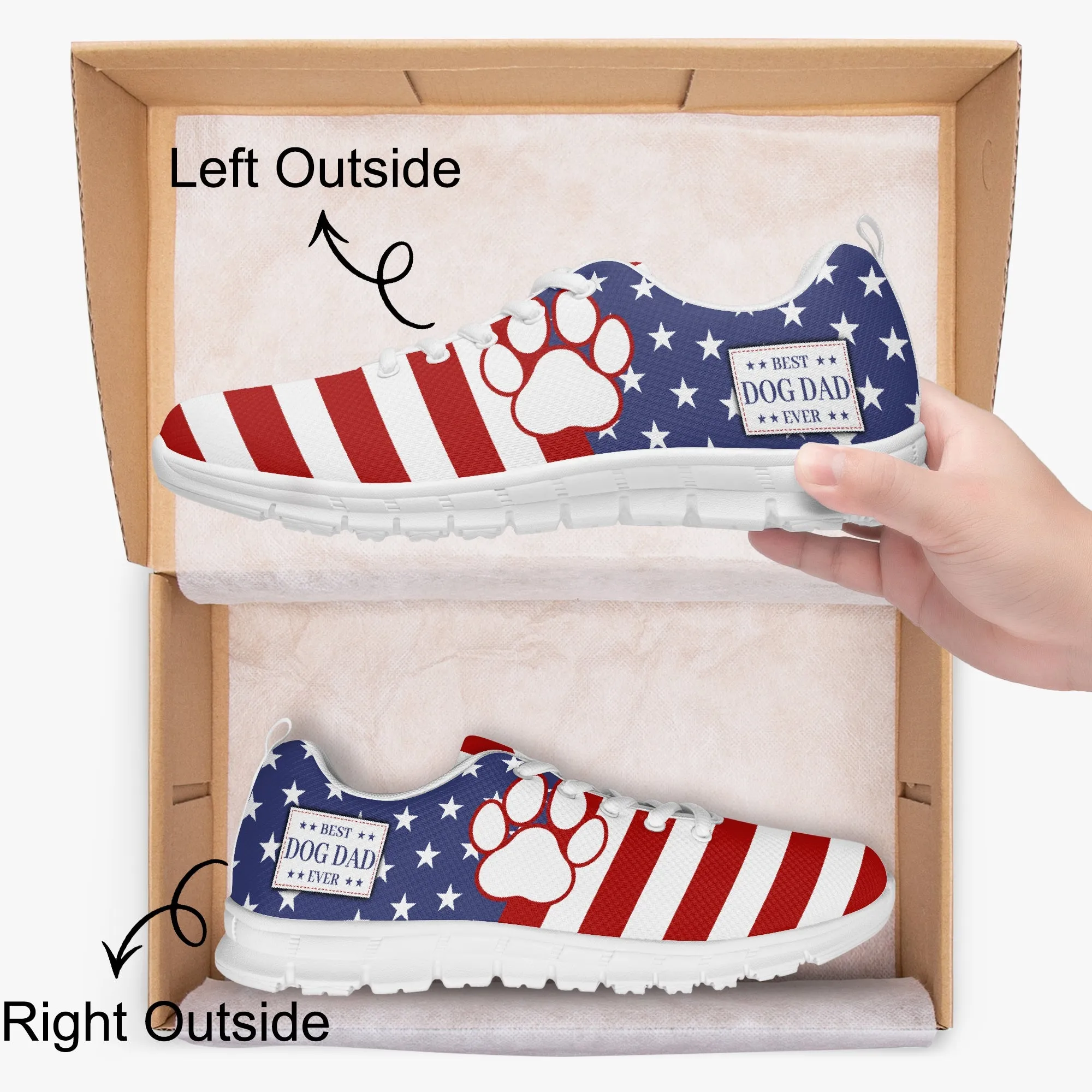 Best Dog Dad Ever Sneakers for Men, Running Shoes For Dog Lovers