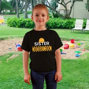 Birthday Crew - Sister Construction Theme T-Shirt for Kids