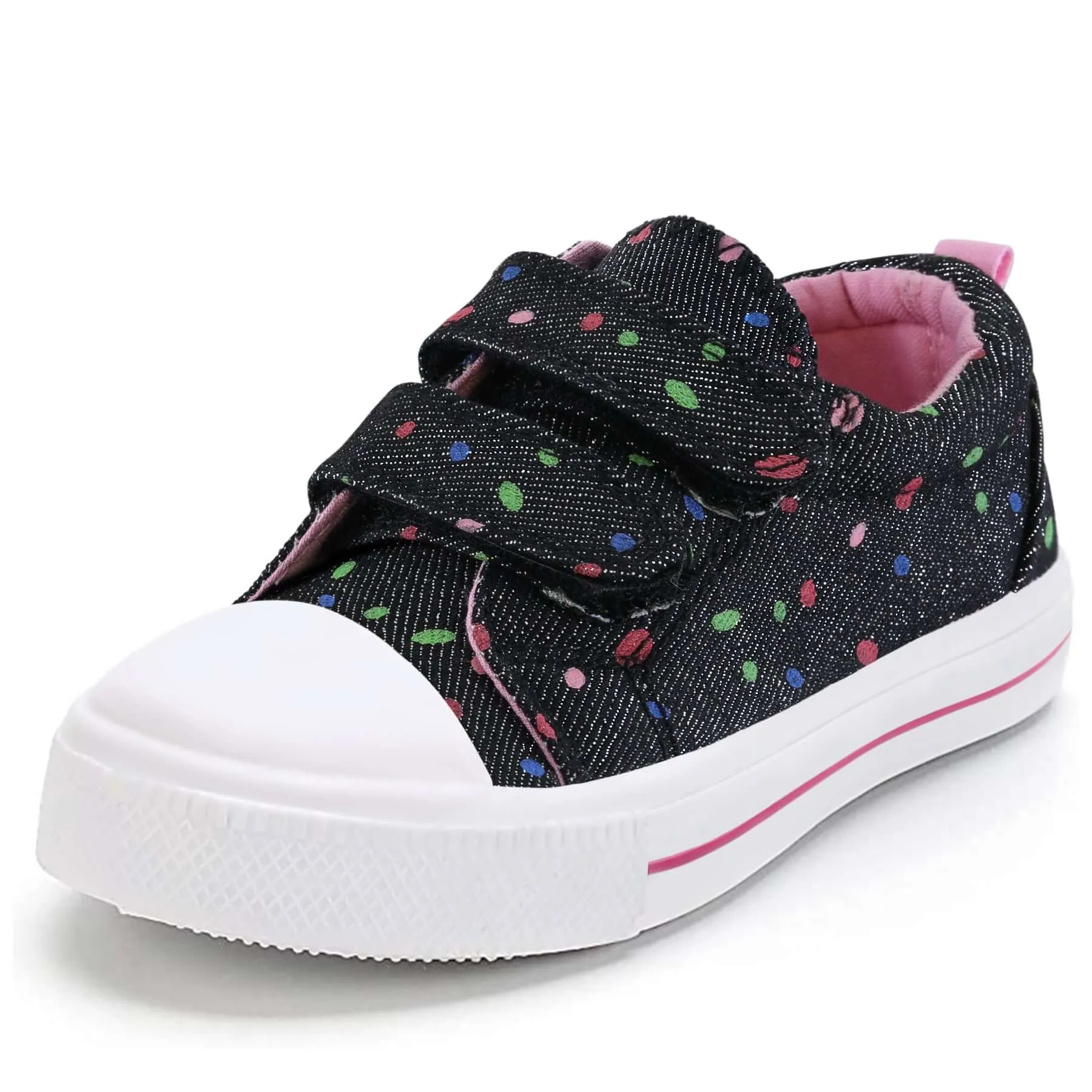 Black Double Velcro Soft Walking Shoes