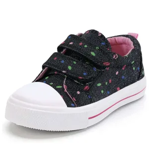 Black Double Velcro Soft Walking Shoes