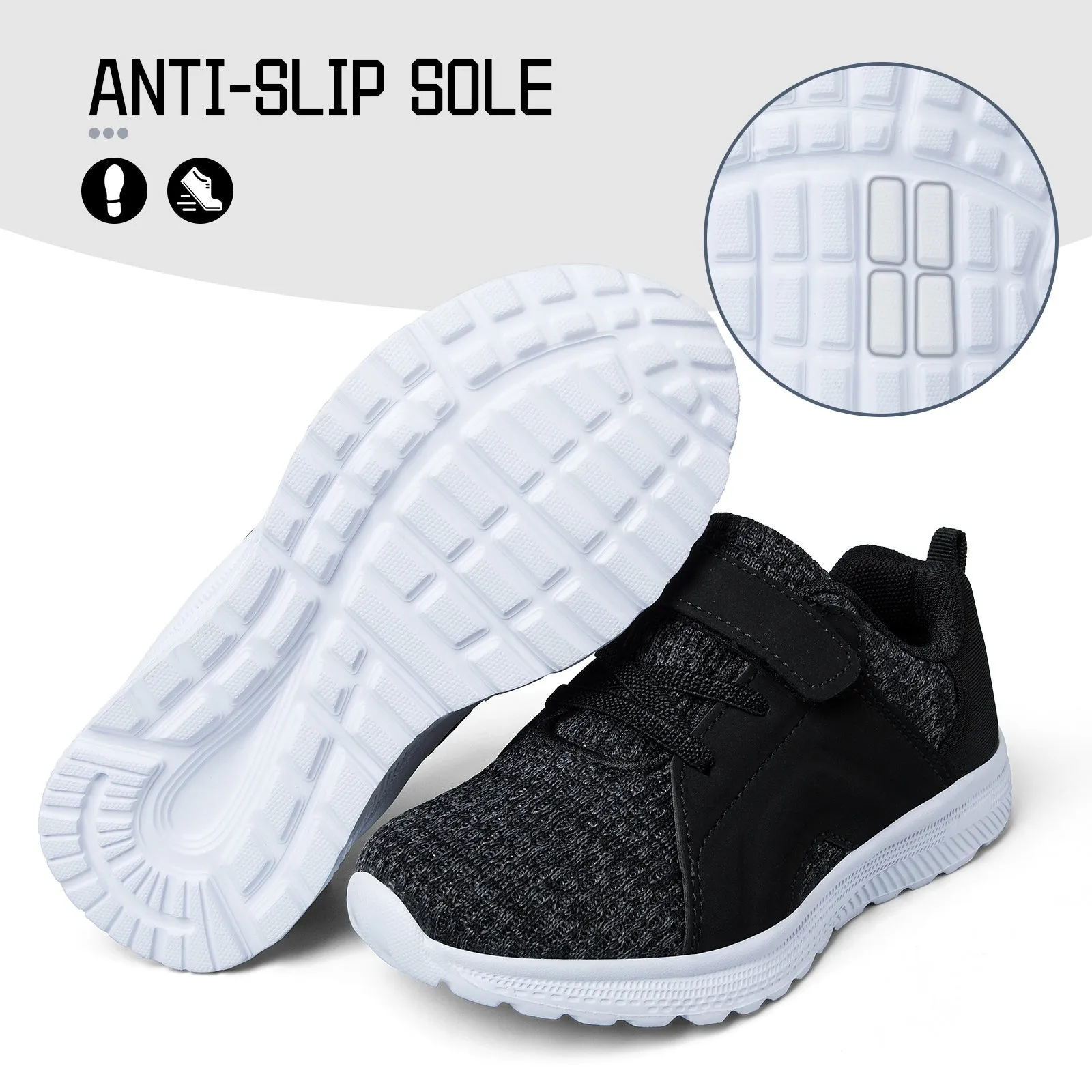 Black Mesh Breathable Tennis Sneakers
