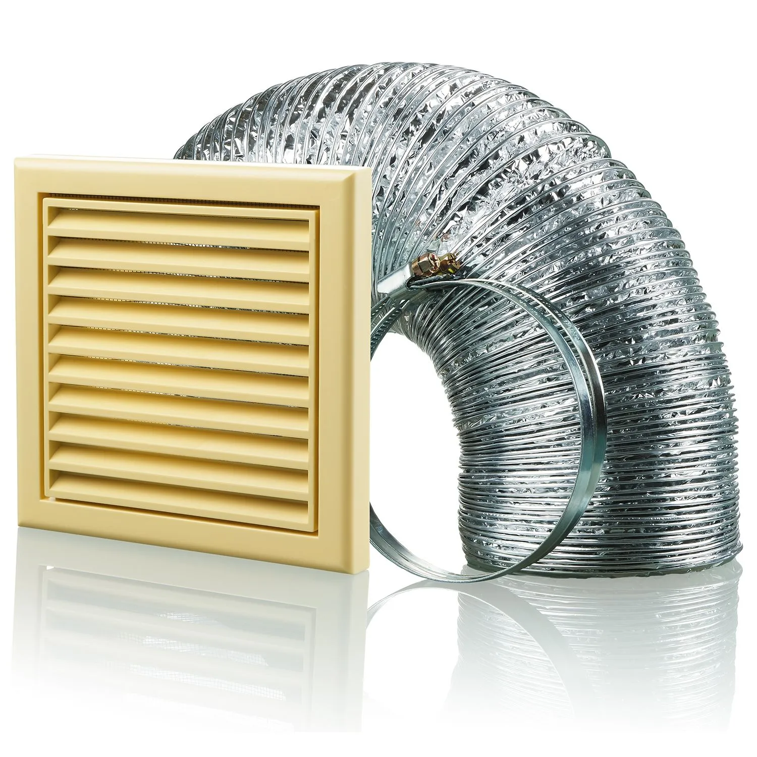 Blauberg BB-CHK-100-3-VSCS Cooker Hood Fixed Blade Grille Wall Vent Duct Kit Fan Extractor 4" 100mm Cotswold Stone