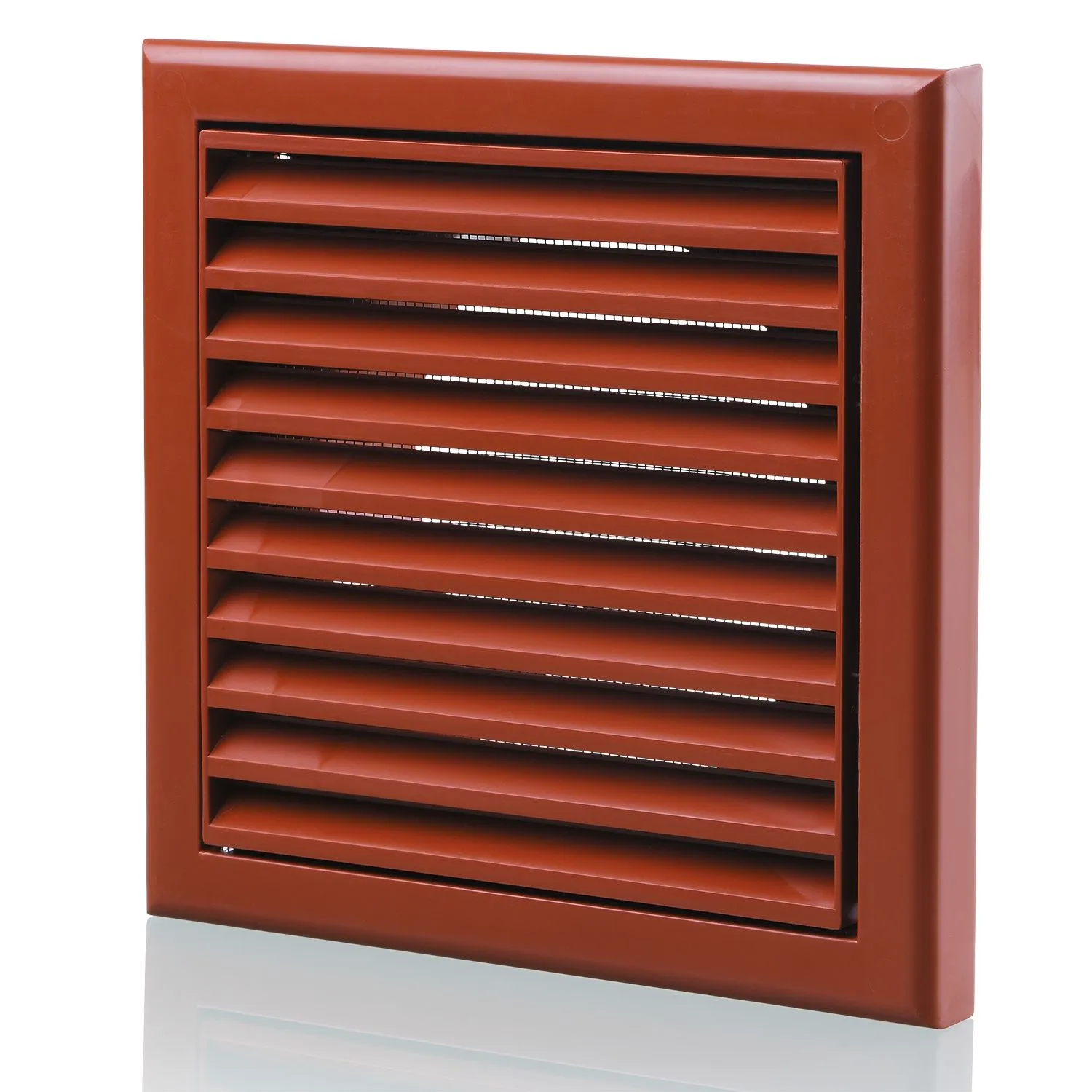 Blauberg BB-CHK-100-3-VSTE Cooker Hood Fixed Blade Grille Wall Vent Duct Kit Fan Extractor 4" 100mm Terracotta