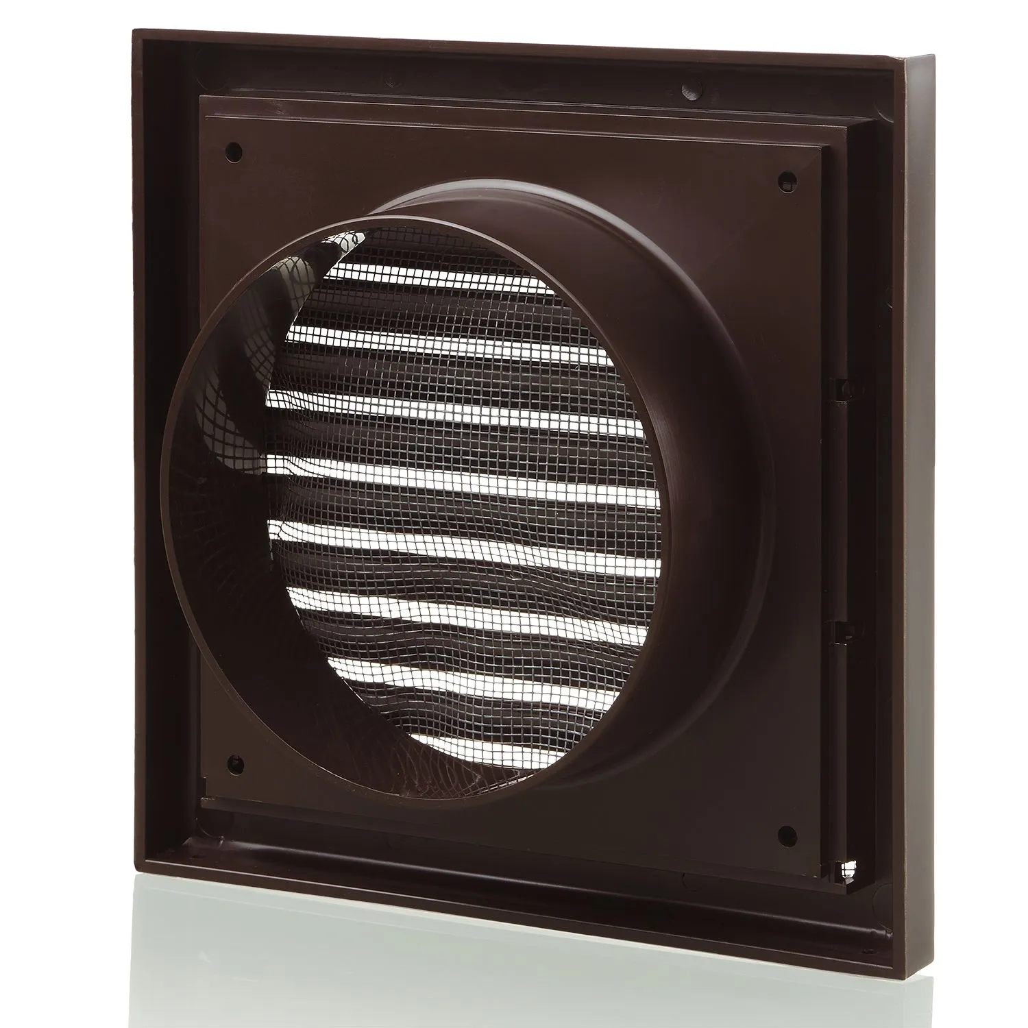 Blauberg BB-CHK-125-3-VSBR Cooker Hood Fixed Blade Grille Wall Vent Duct Kit Fan Extractor 5" 125mm Brown