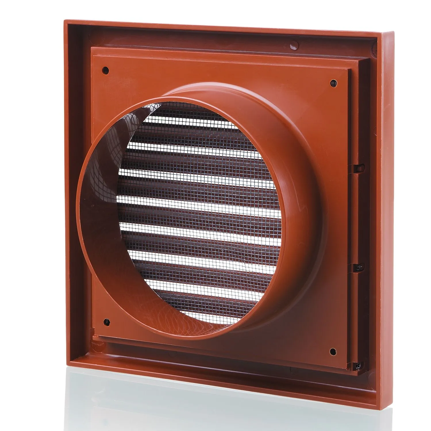 Blauberg BB-CHK-125-3-VSTE Cooker Hood Fixed Blade Grille Wall Vent Duct Kit Fan Extractor 5" 125mm Terracotta