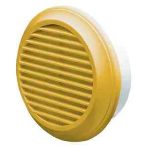 Blauberg DECOR 125-MB COTSWOLD STONE Round Plastic Vented Fixed Blade Air Ventilation Louvred Wall Soffit Cover Grille 5" 125mm