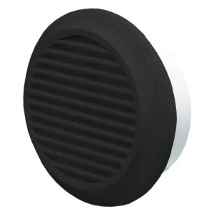 Blauberg DECOR 150-MB BLACK Round Plastic Vented Fixed Blade Air Ventilation Louvred Wall Soffit Cover Grille 6" 150mm
