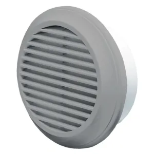 Blauberg DECOR 150-MB GREY Round Plastic Vented Fixed Blade Air Ventilation Louvred Wall Soffit Cover Grille 6" 150mm