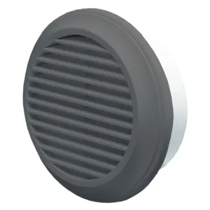 Blauberg DECOR 150-MB SLATE GREY Round Plastic Vented Fixed Blade Air Ventilation Louvred Wall Soffit Cover Grille 6" 150mm