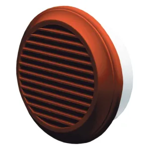Blauberg DECOR 150-MB TERRACOTTA Round Plastic Vented Fixed Blade Air Ventilation Louvred Wall Soffit Cover Grille 6" 150mm