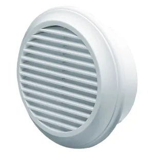 Blauberg DECOR 150-MB WHITE Round Plastic Vented Fixed Blade Air Ventilation Louvred Wall Soffit Cover Grille 6" 150mm