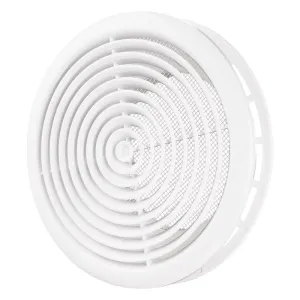 Blauberg DPR-150 Plastic White Circular Ceiling Vent Diffuser Duct Extractor Ventilation Fan Grille - 6" 150mm