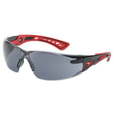 Bolle Rush  Series Safety Glasses, Smoke Lens, Platinum Anti-Fog/Anti-Scratch, 40208