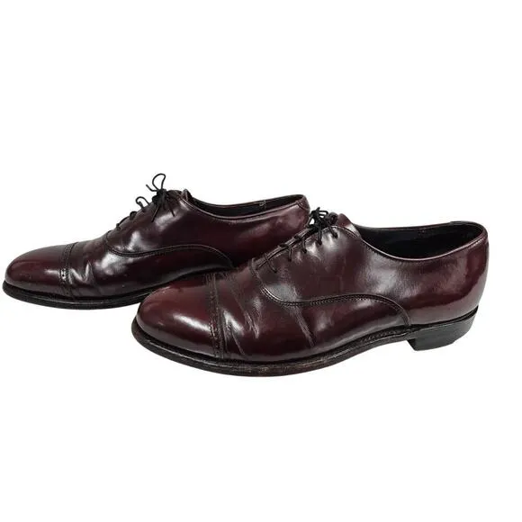 Bostonian  Mens Dress Shoes Made in Italy Burgundy Cap Toe Mens 8.5 women 10