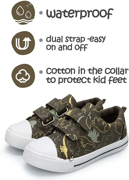 Boys and Girls Sneakers for green dinosaur  - K KomForme