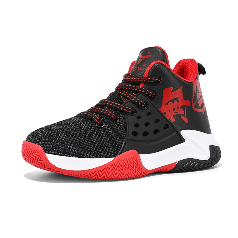 Boys Basketball Shoes Soft Sole Non-slip Breathable Kids Sneakers