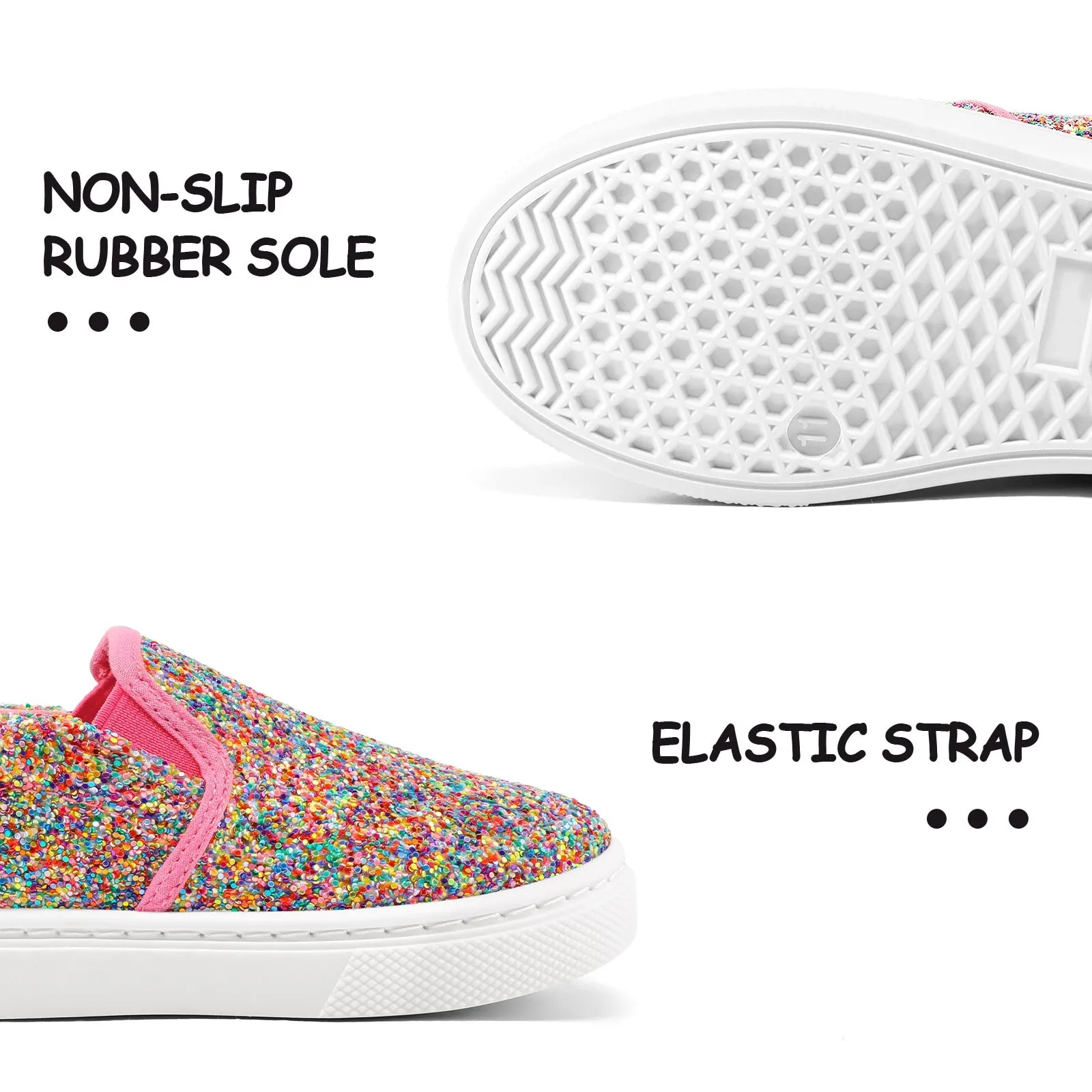 Candy Sequin Slip-On Canvas Shoes