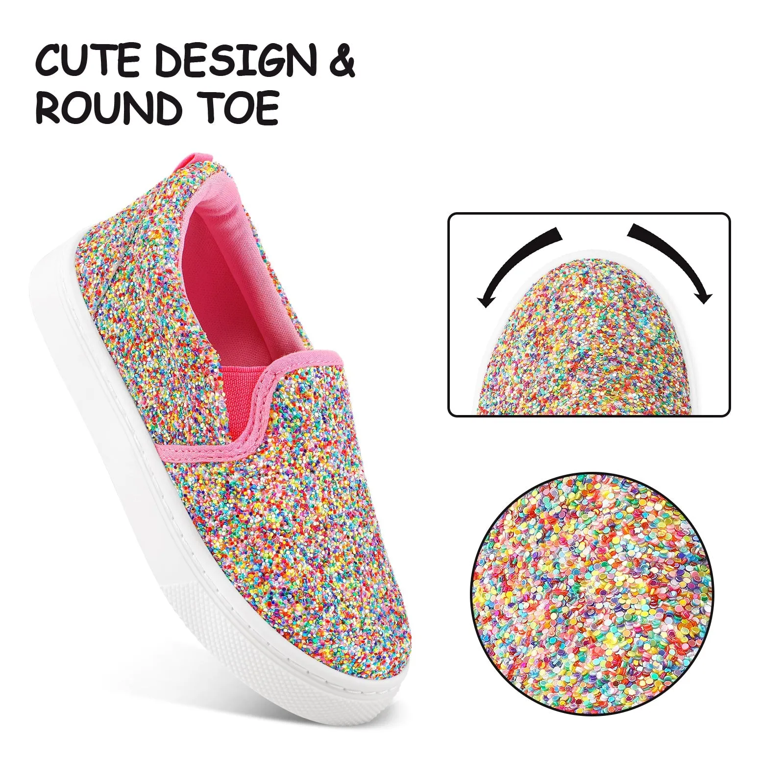 Candy Sequin Slip-On Canvas Shoes