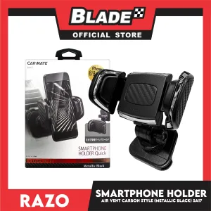 Carmate Smartphone Air Vent Carbon Style Metallic Black SA17