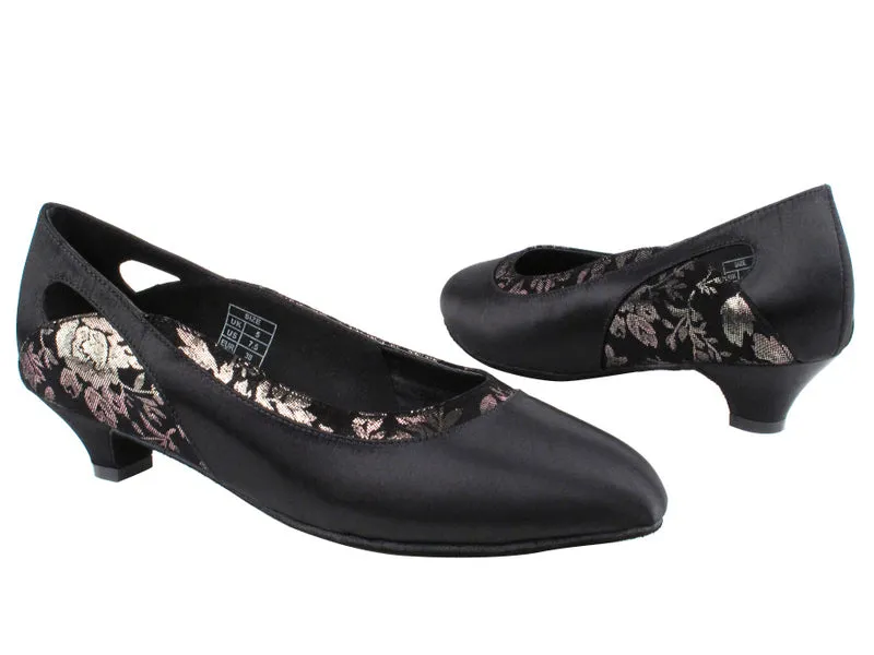 CD5505 Black Satin Cuban Heel