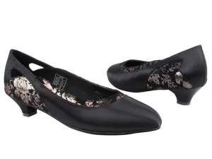 CD5505 Black Satin Cuban Heel