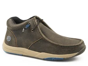 CL09-020-1662-2601 Brown Roper Chukka 2 Eyelet/Elastic Laces/Blue Sole