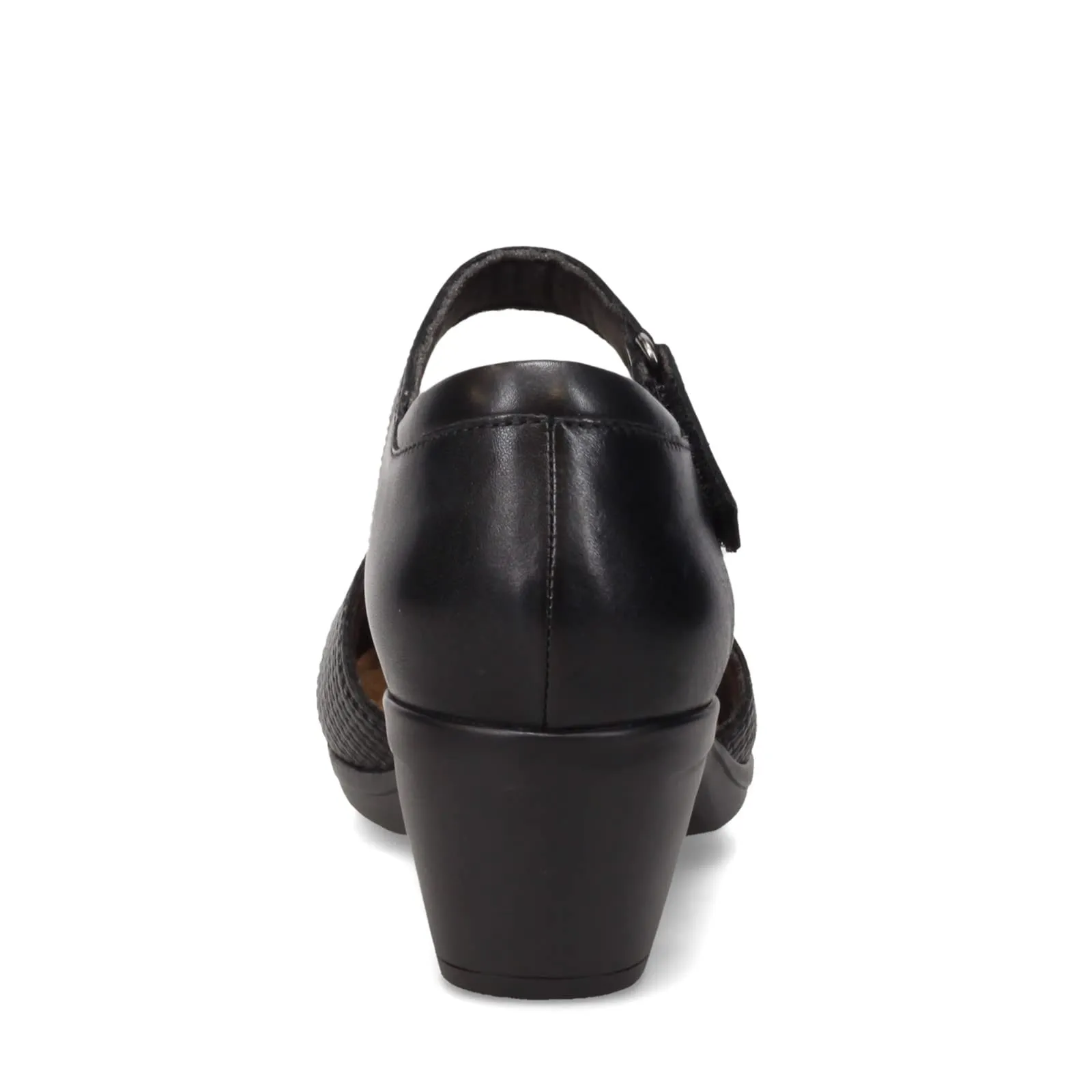 Clarks Emily Rae Pump, Black Leather, 8 1/2 Medium