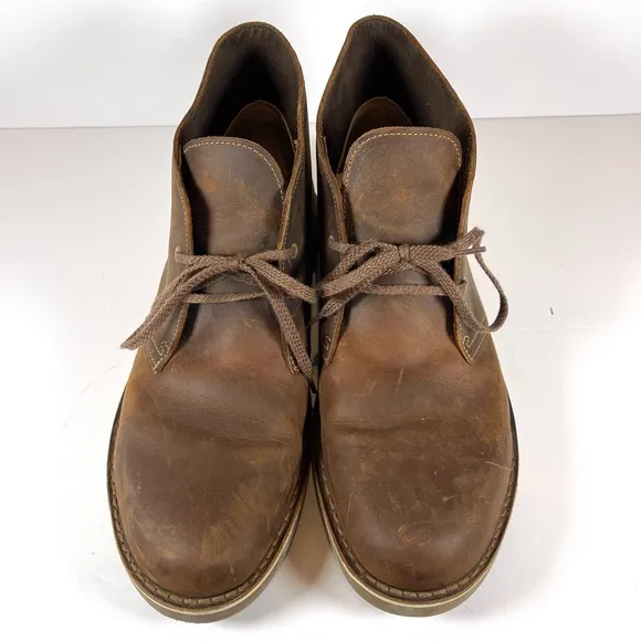 Clark’s Men’s Bushacre 3 Brown Beeswax Leather Chukka Boots Size 11W