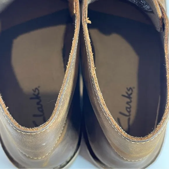 Clark’s Men’s Bushacre 3 Brown Beeswax Leather Chukka Boots Size 11W