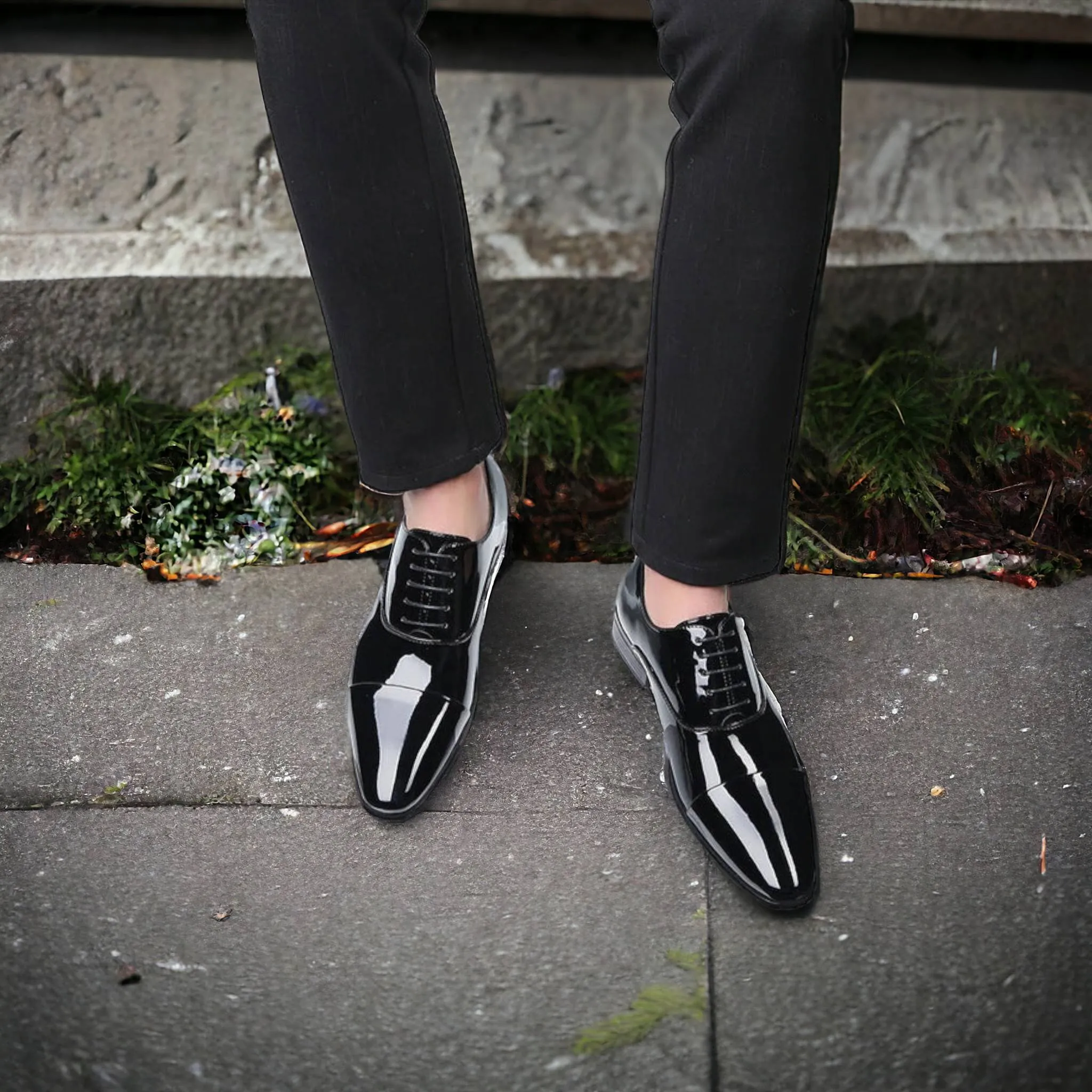 Classic Pattern Oxford Formal Office Wear Shoes -JonasParamount
