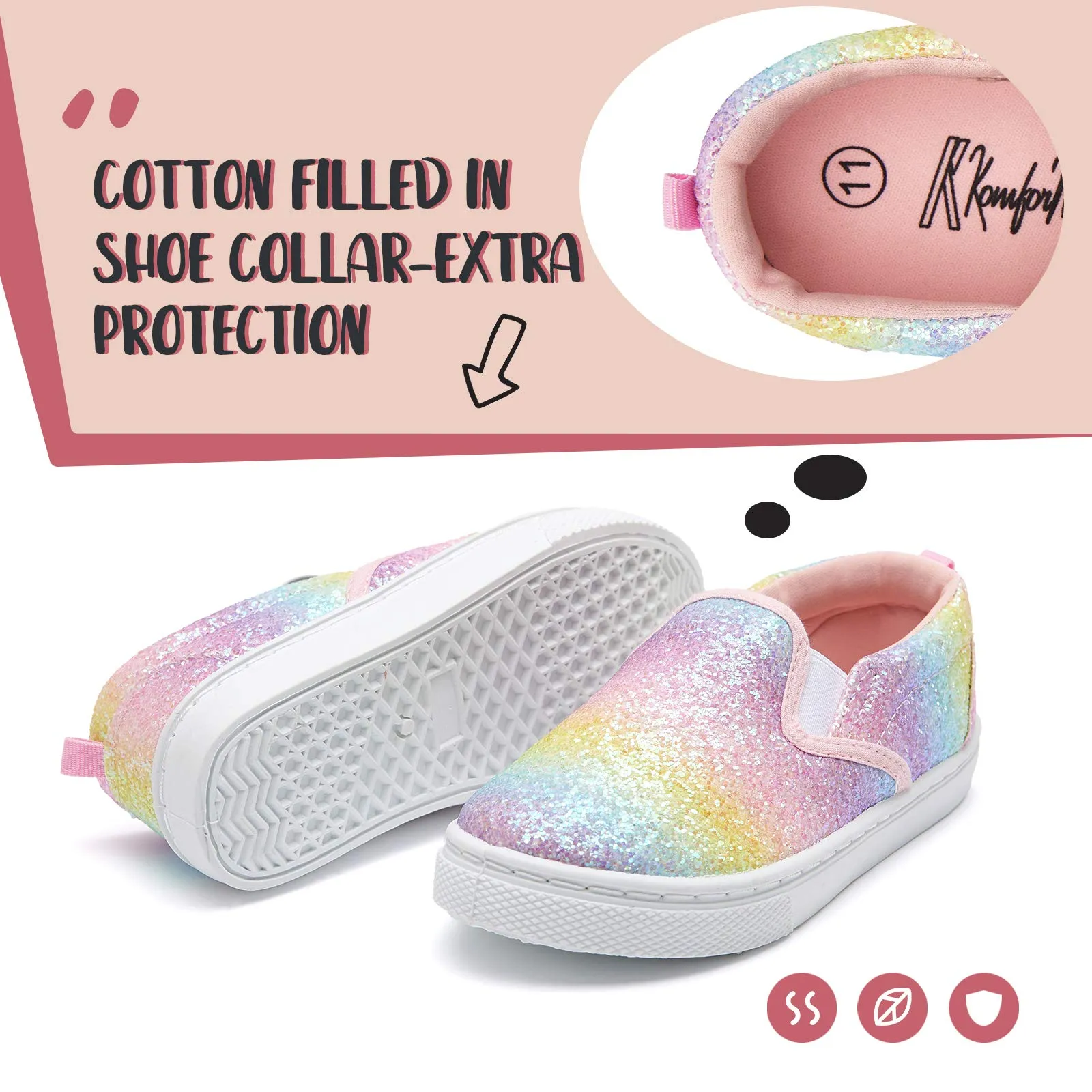 Colorful Stripe Glitter Slip-On Espadrilles