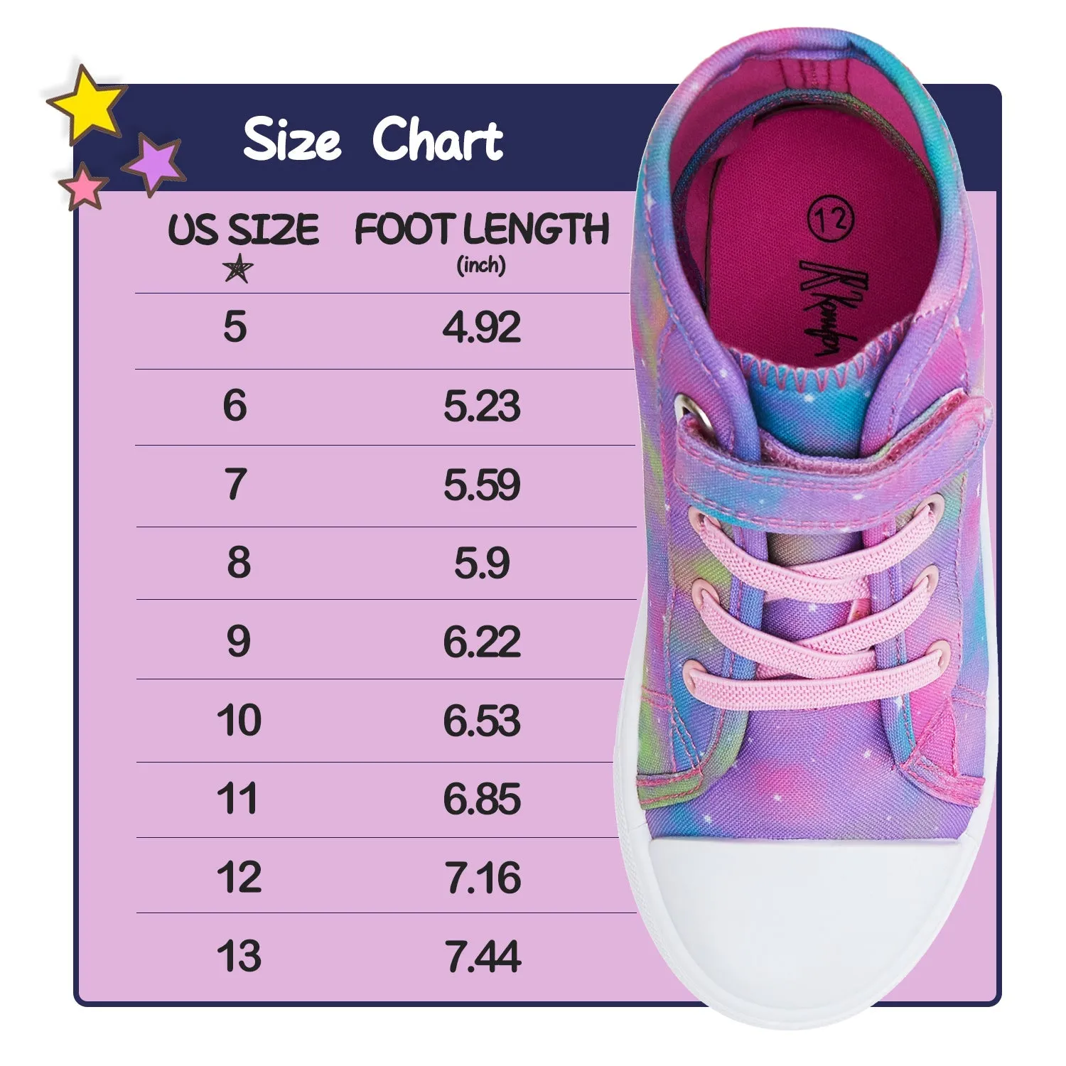 Colorful Swirled Stars High-Top Canvas Sneakers