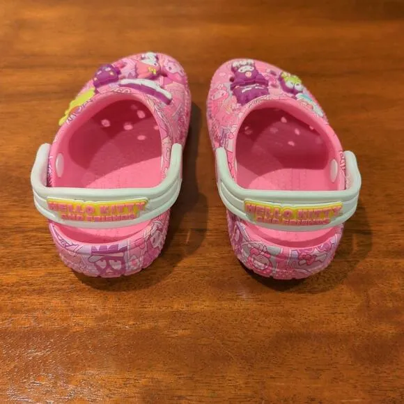 Crocs Hello Kitty by Sanrio Classic Clog Pink Toddler size 6 EUC