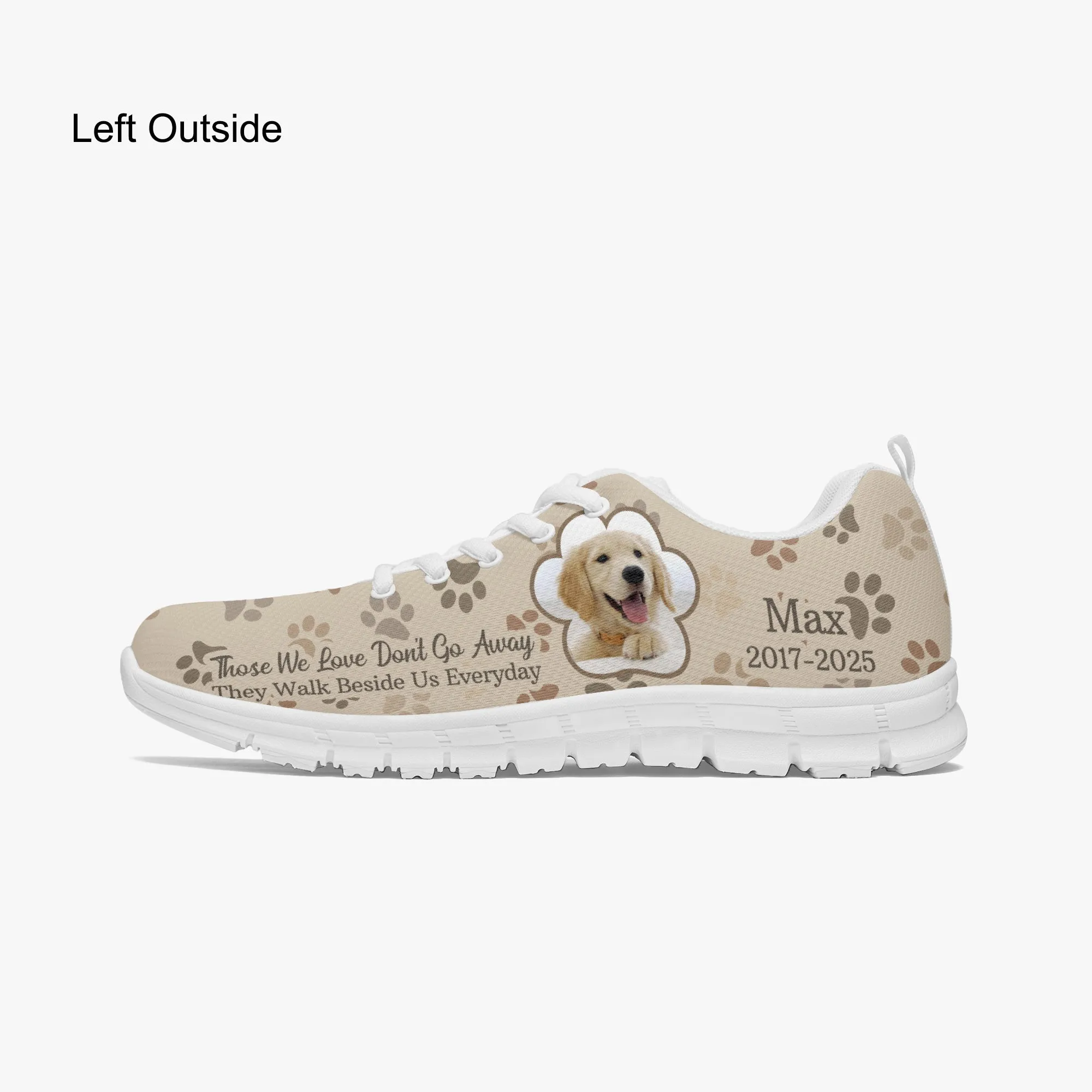 Custom Dog Memorial Photo Sneakers, Personalized Dog Shoes for Men Women, Running Shoes For Dog Lovers