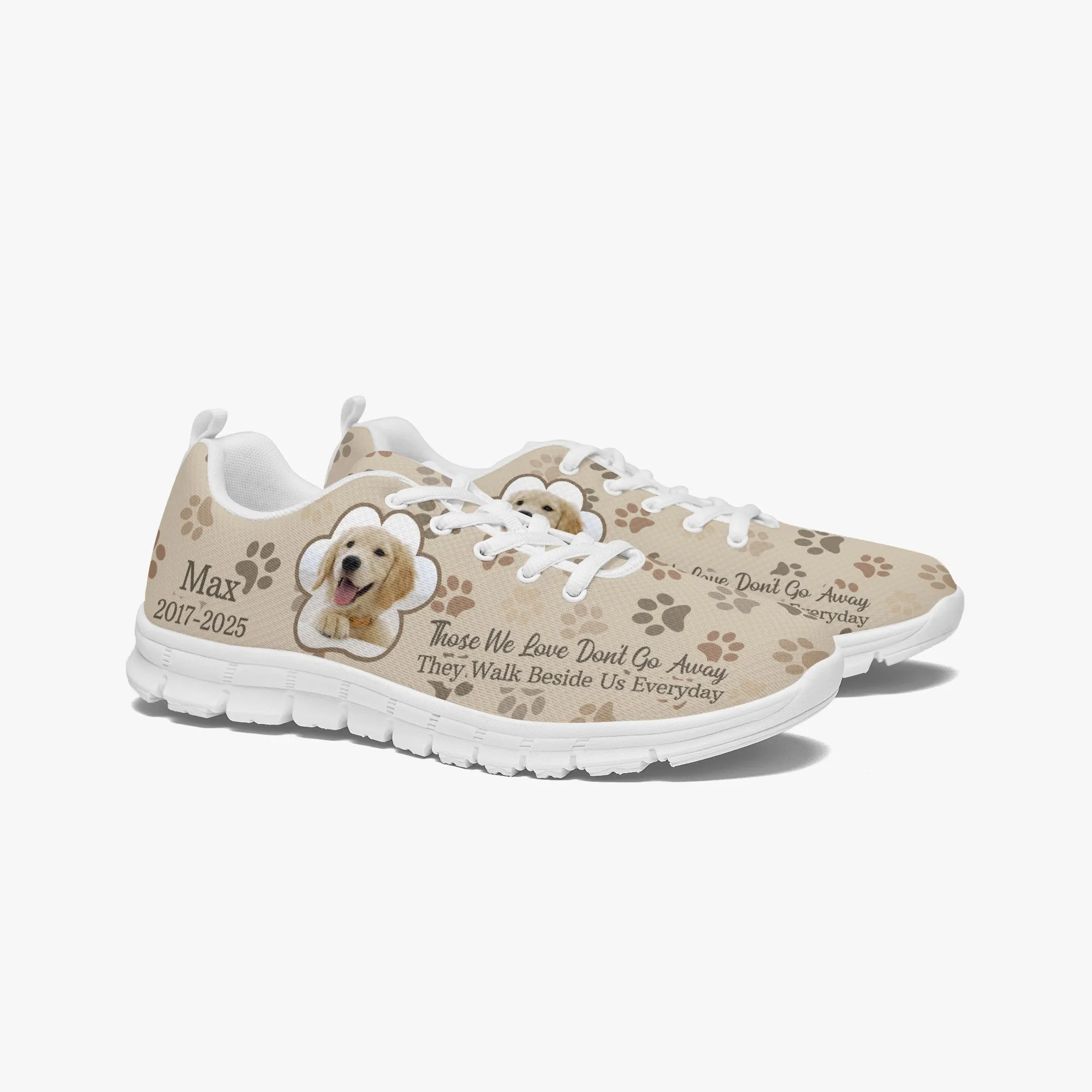 Custom Dog Memorial Photo Sneakers, Personalized Dog Shoes for Men Women, Running Shoes For Dog Lovers