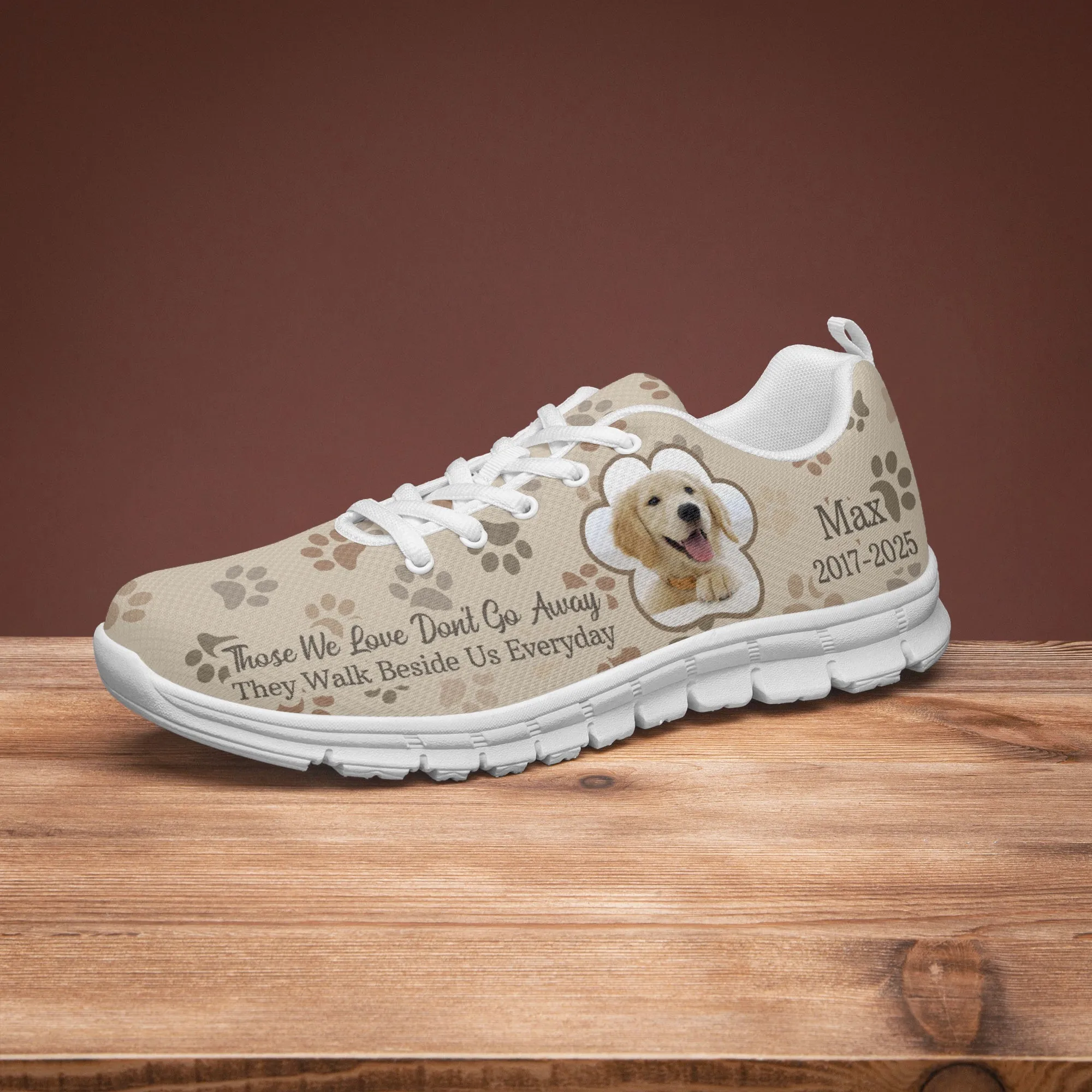 Custom Dog Memorial Photo Sneakers, Personalized Dog Shoes for Men Women, Running Shoes For Dog Lovers