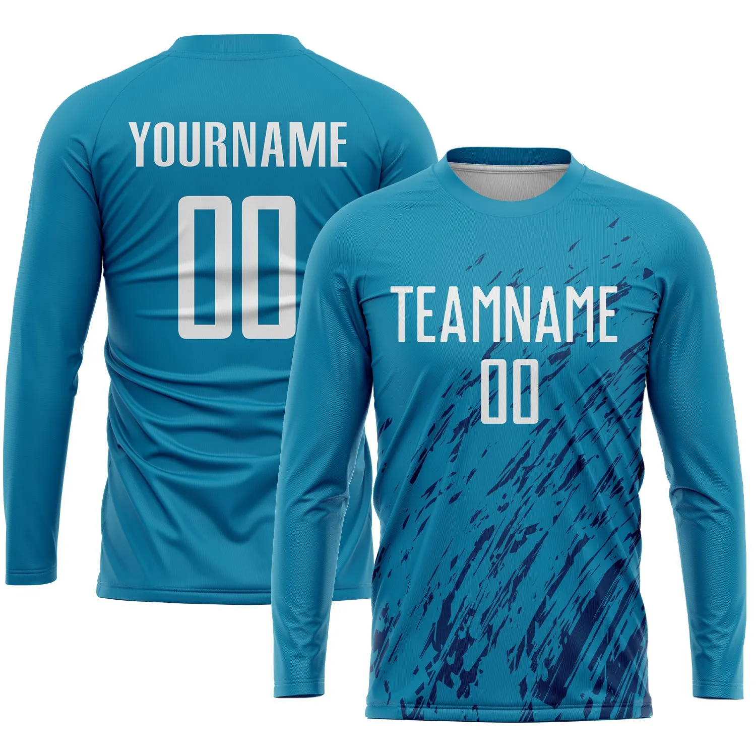 Custom Panther Blue White-Black Sublimation Soccer Uniform Jersey
