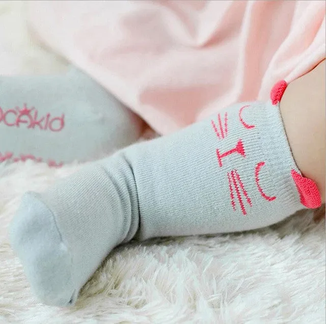 Cute Cat Anti-slip Soft Knee Socks