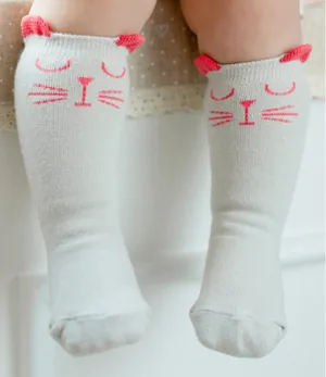 Cute Cat Anti-slip Soft Knee Socks