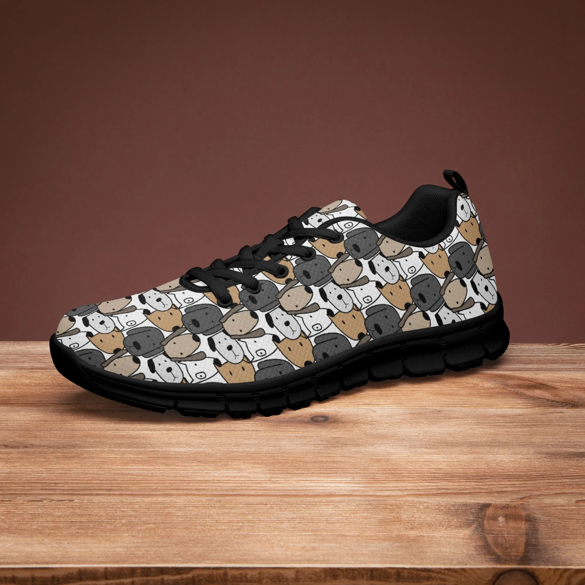Cute Dog Face Sneakers for Men Women, Running Shoes For Dog Lovers