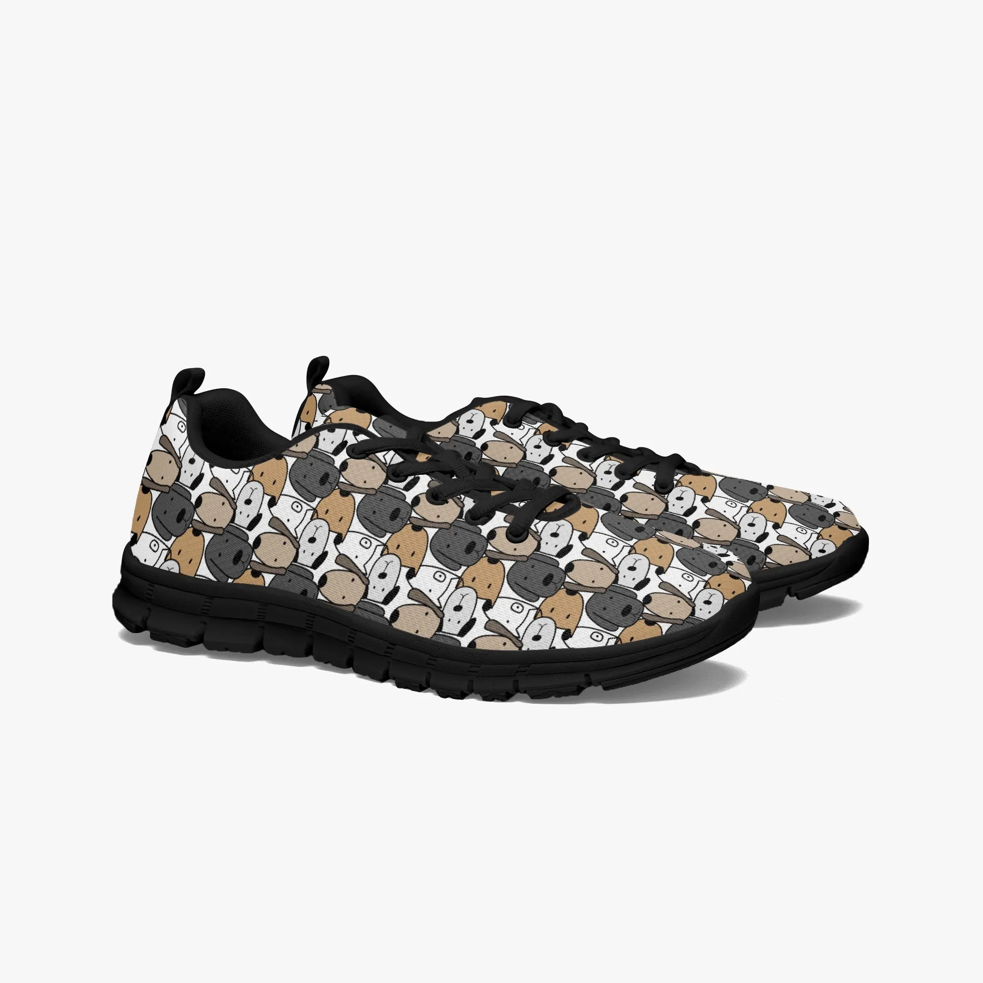 Cute Dog Face Sneakers for Men Women, Running Shoes For Dog Lovers