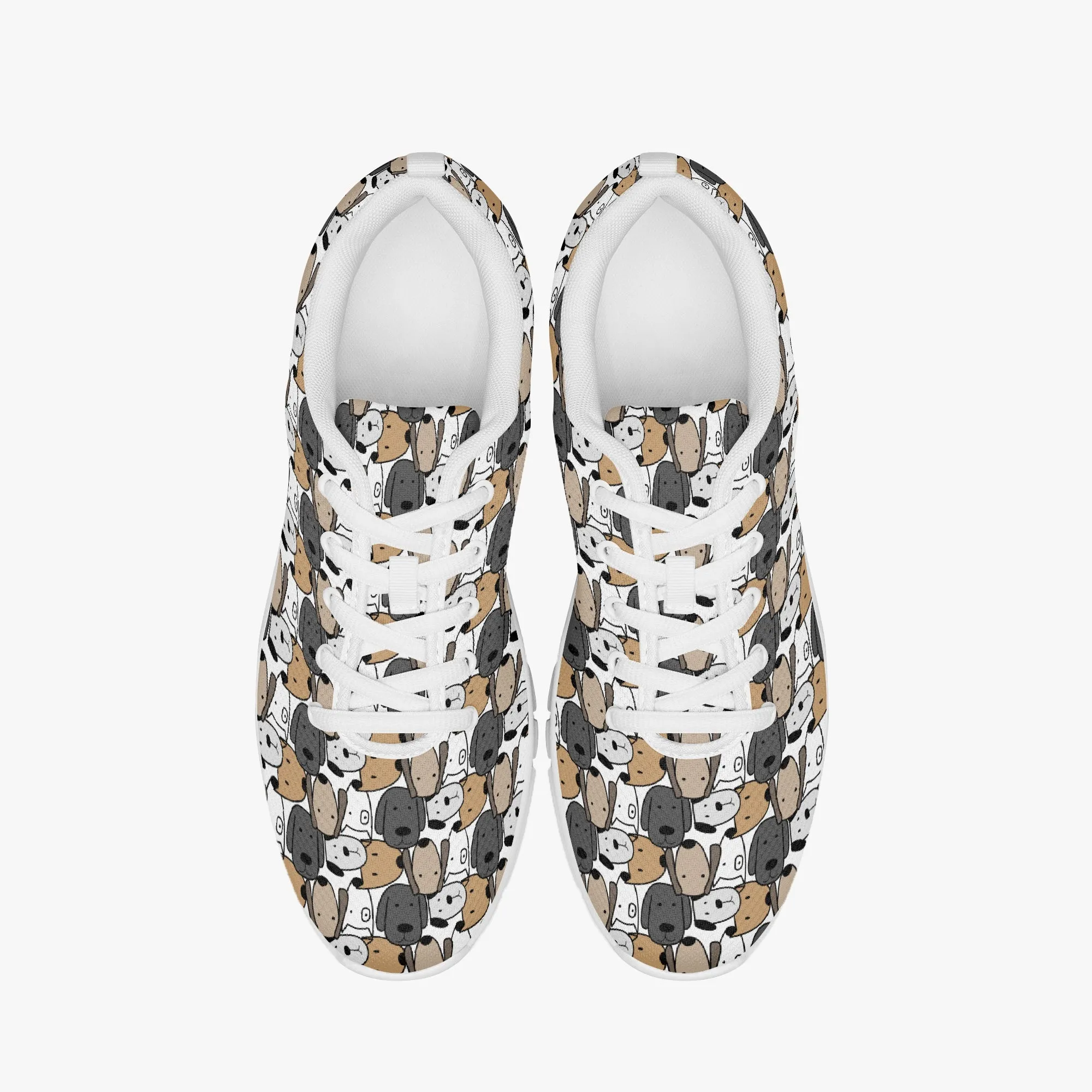 Cute Dog Face Sneakers for Men Women, Running Shoes For Dog Lovers